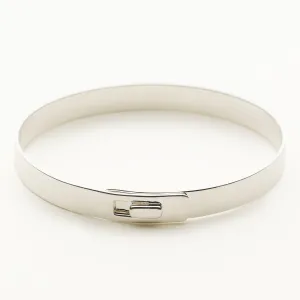 CLICK BRACELET - silver with rectangular clasp