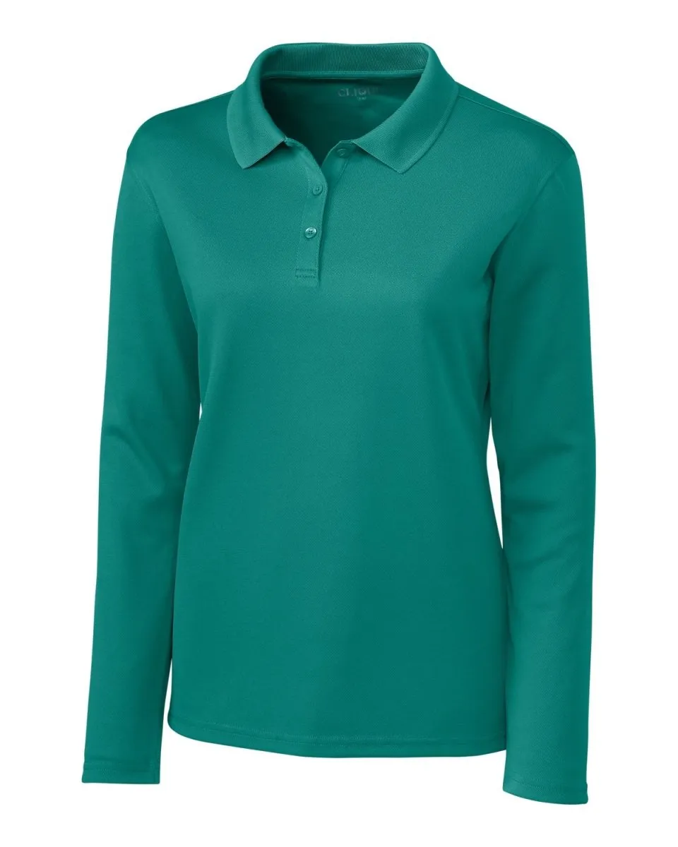 Clique Womens Spin Eco Performance Pique Long Sleeve Polo