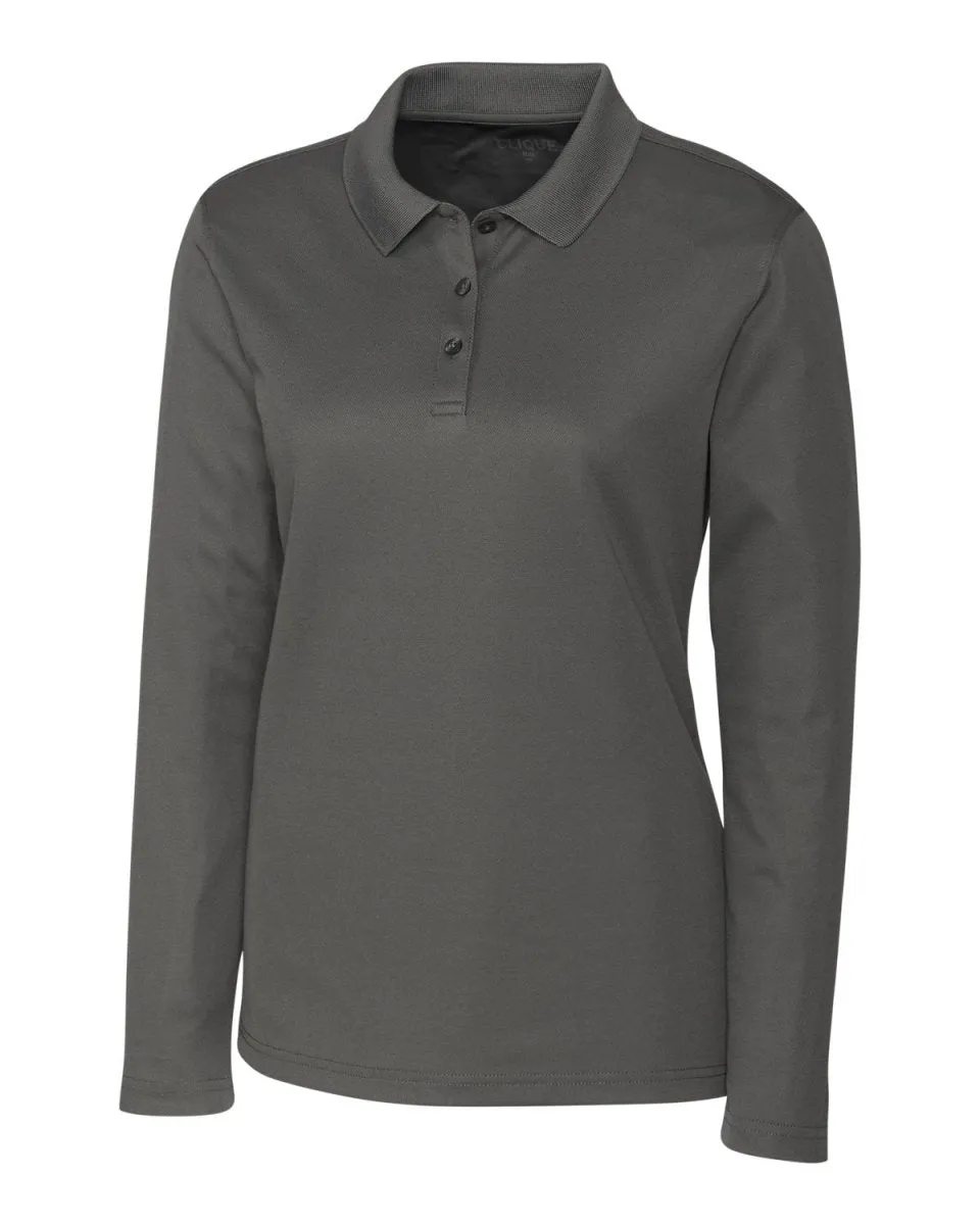 Clique Womens Spin Eco Performance Pique Long Sleeve Polo