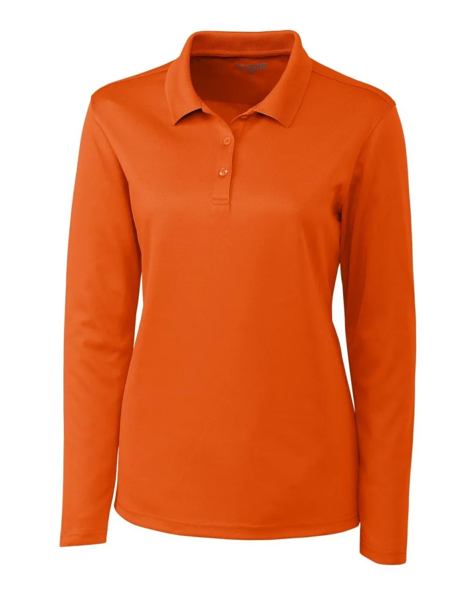 Clique Womens Spin Eco Performance Pique Long Sleeve Polo