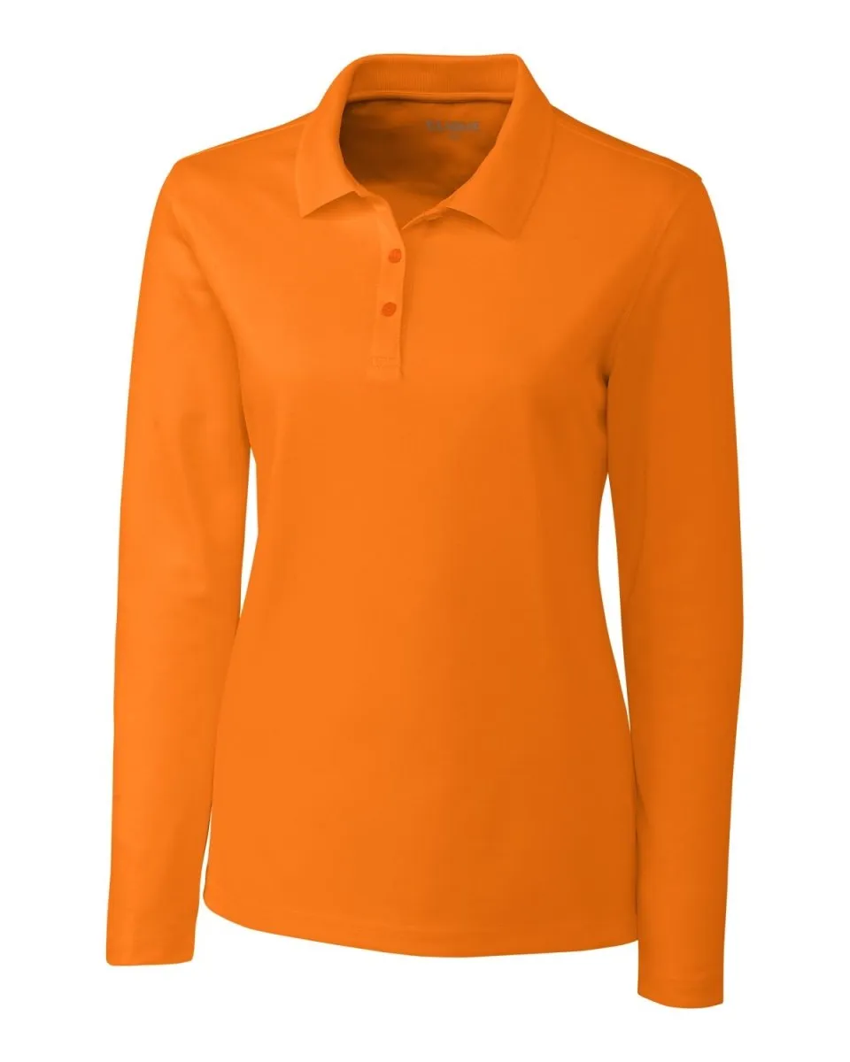 Clique Womens Spin Eco Performance Pique Long Sleeve Polo