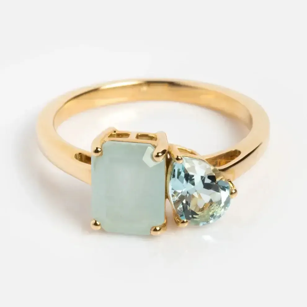 Custom Toi et Moi Birthstone Ring