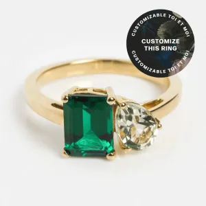 Custom Toi et Moi Birthstone Ring