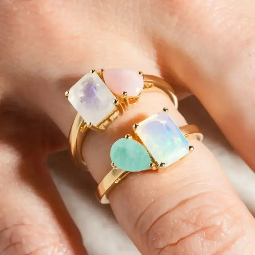 Custom Toi et Moi Birthstone Ring