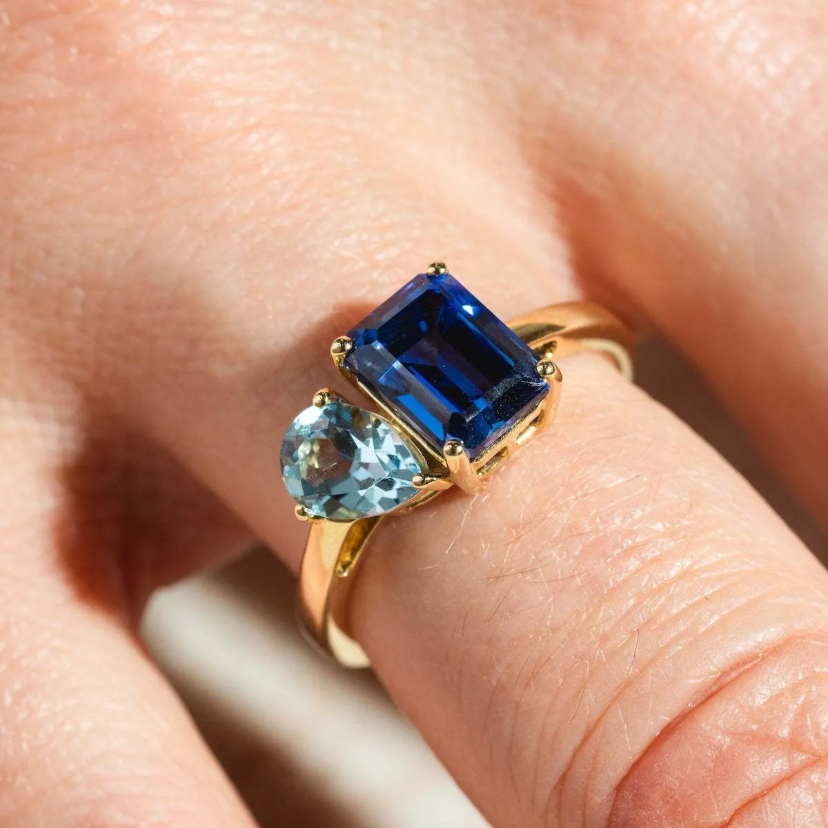 Custom Toi et Moi Birthstone Ring