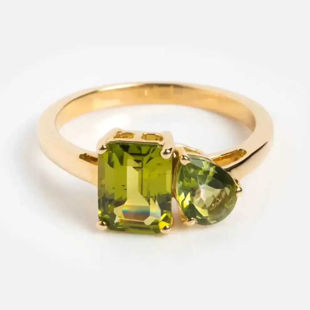 Custom Toi et Moi Birthstone Ring