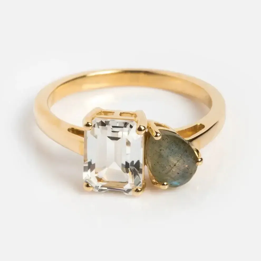 Custom Toi et Moi Birthstone Ring
