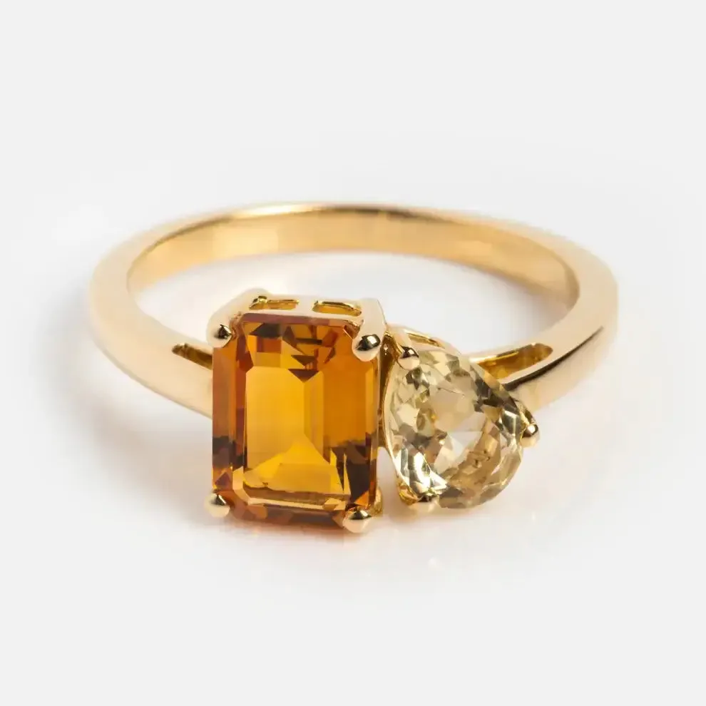 Custom Toi et Moi Birthstone Ring