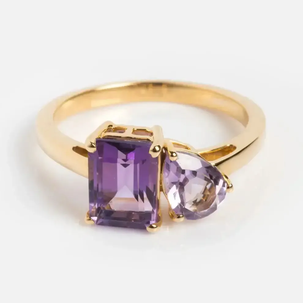 Custom Toi et Moi Birthstone Ring
