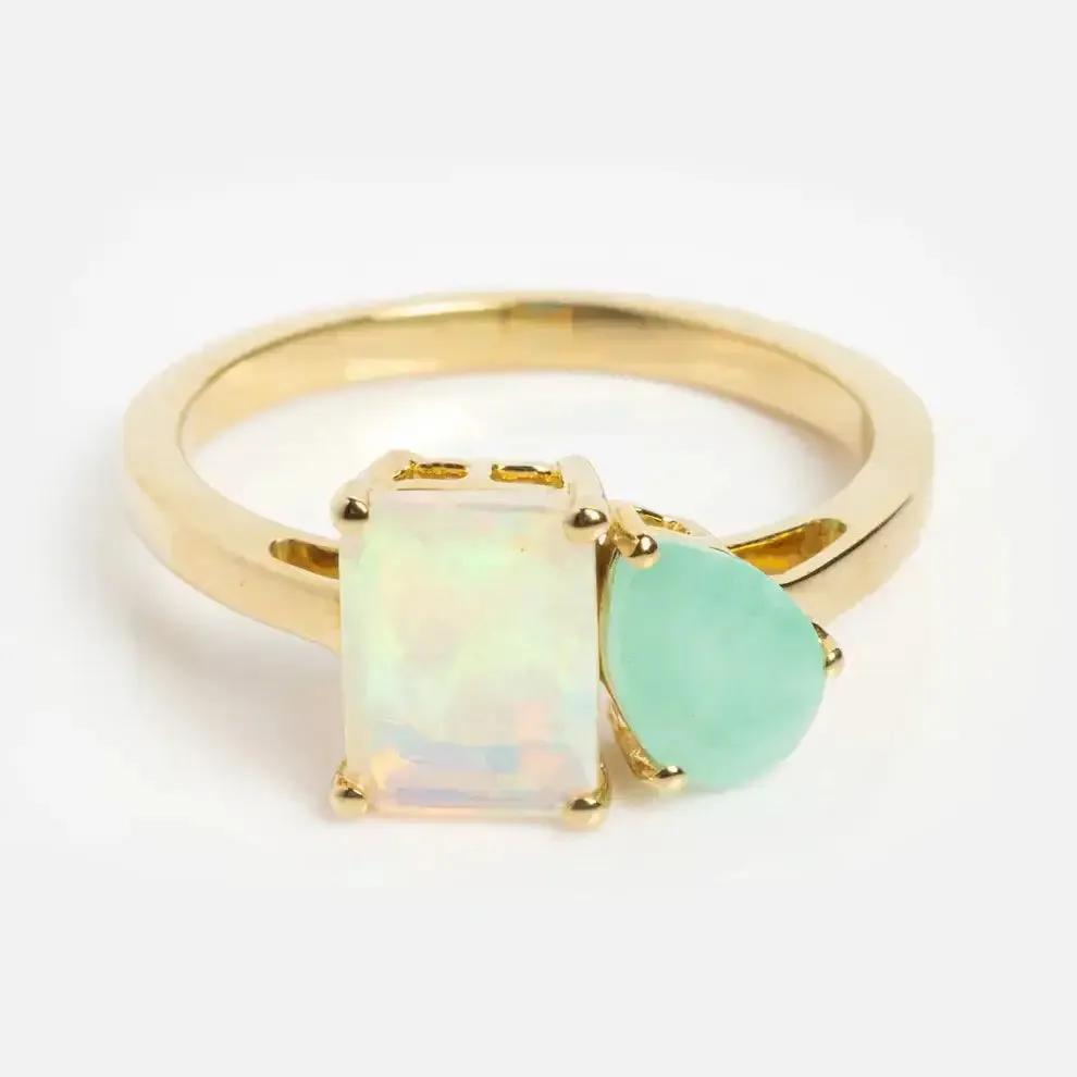 Custom Toi et Moi Birthstone Ring