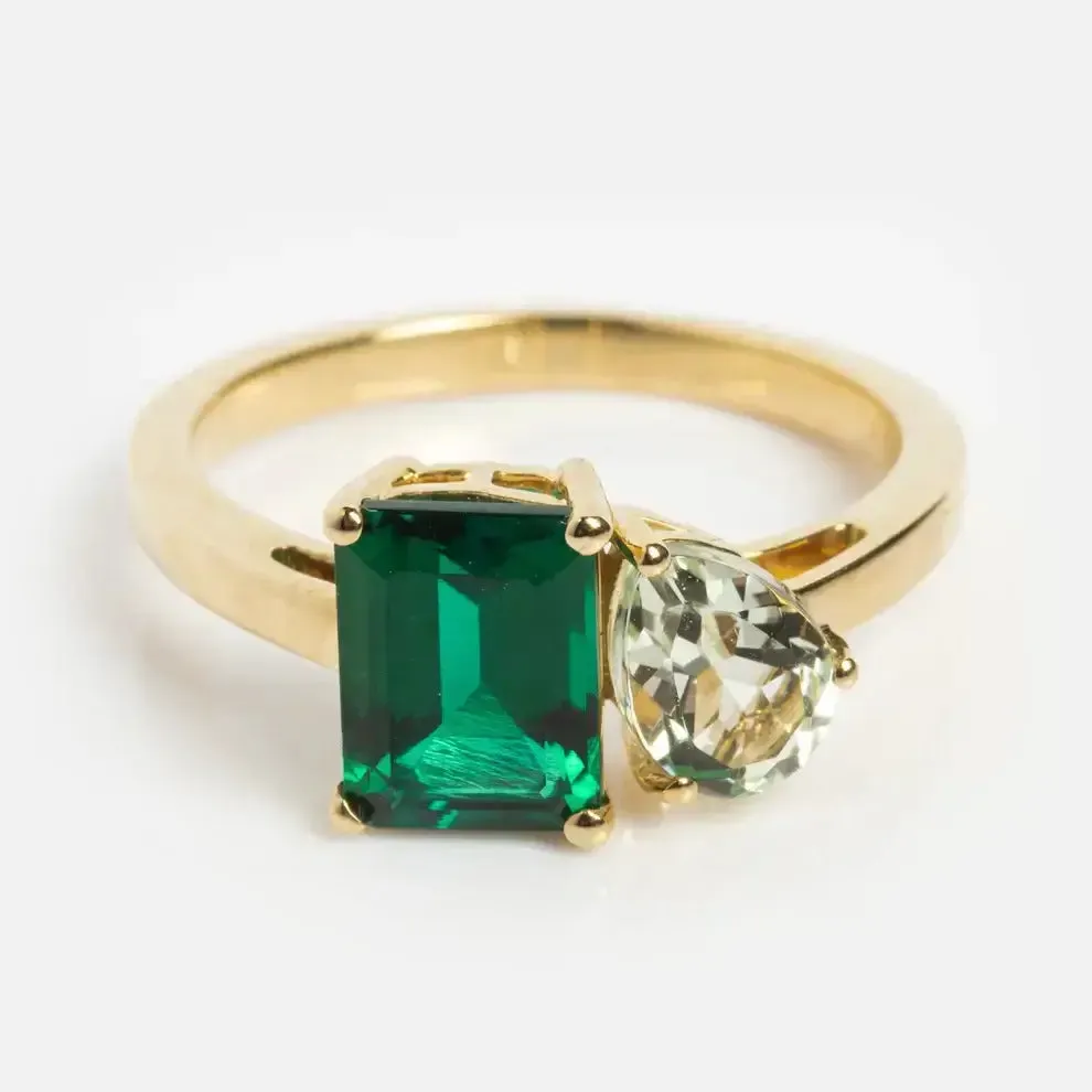 Custom Toi et Moi Birthstone Ring