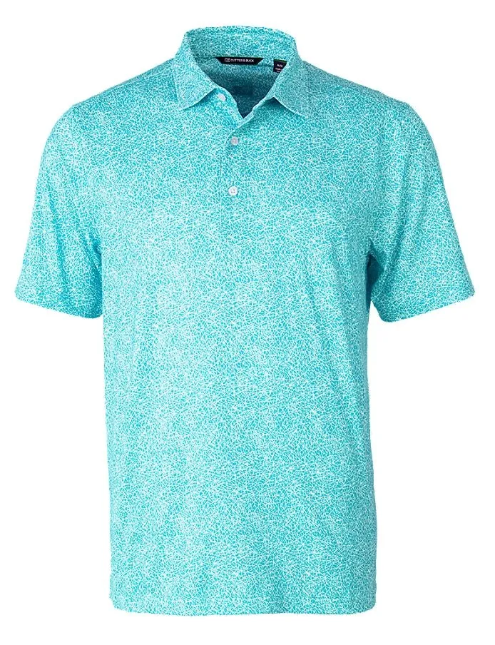 Cutter & Buck Men's Pike Constellation Print Stretch Polo