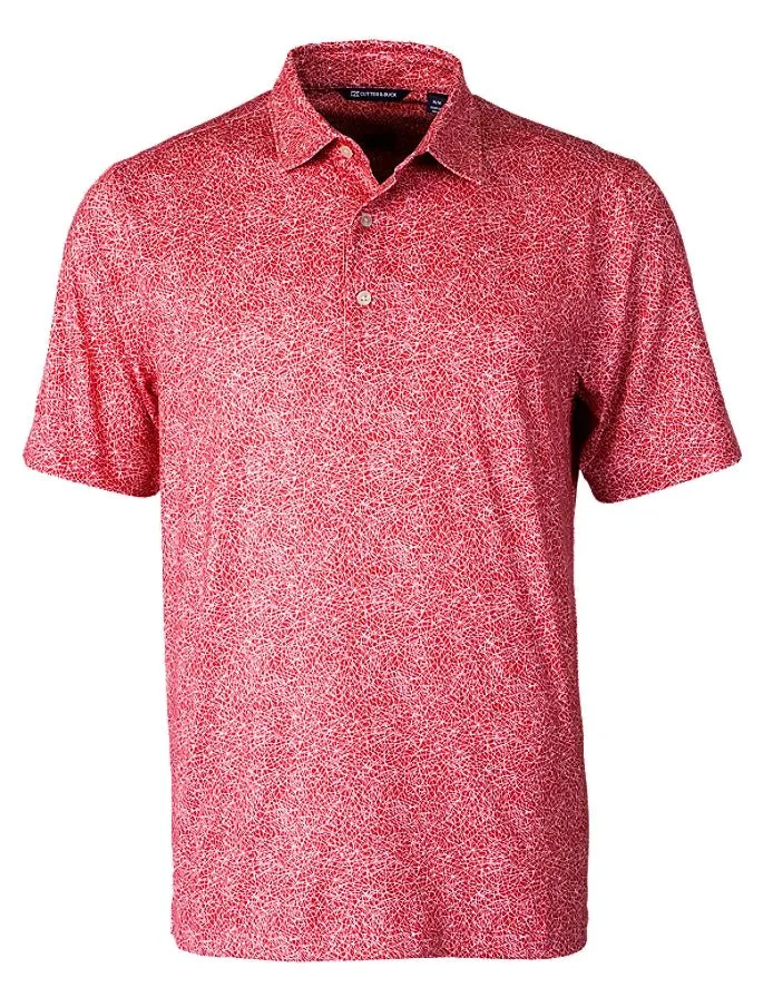 Cutter & Buck Men's Pike Constellation Print Stretch Polo