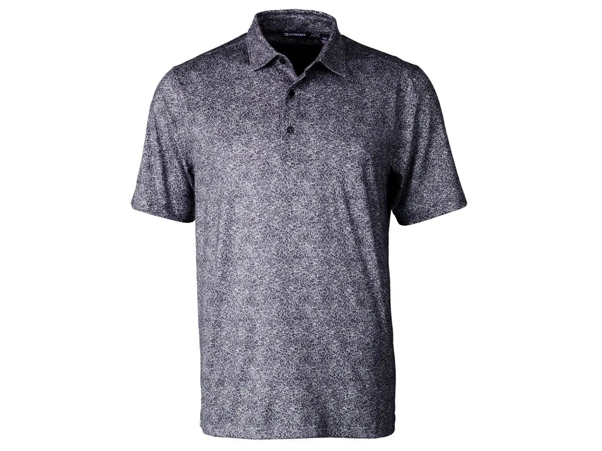 Cutter & Buck Men's Pike Constellation Print Stretch Polo