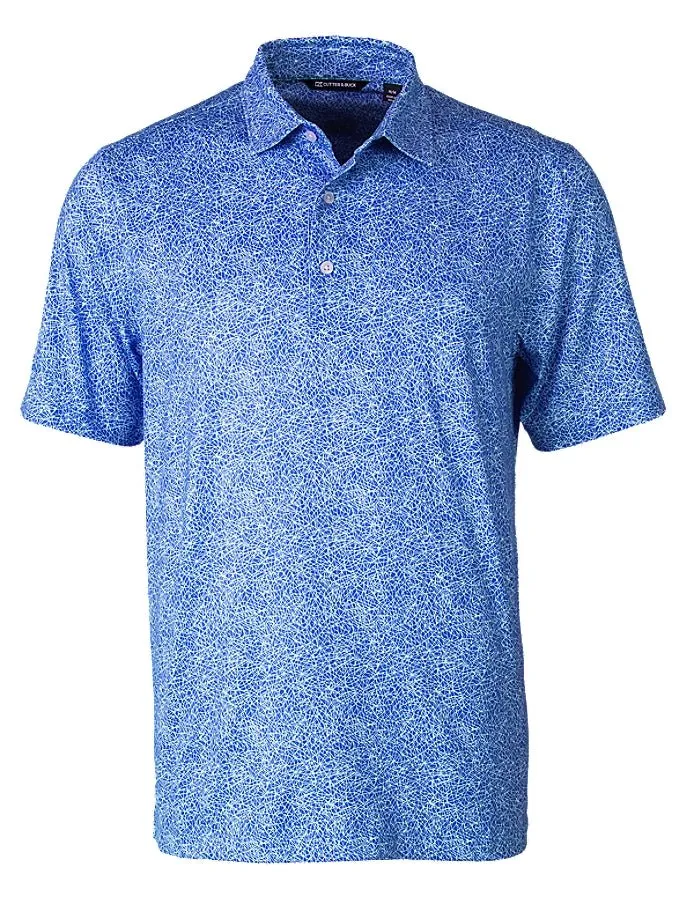 Cutter & Buck Men's Pike Constellation Print Stretch Polo
