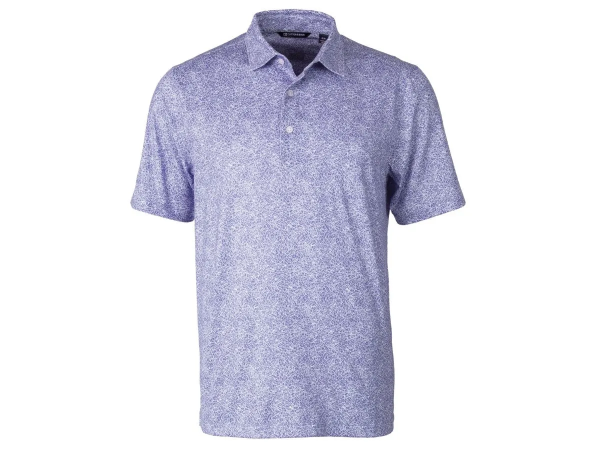 Cutter & Buck Men's Pike Constellation Print Stretch Polo