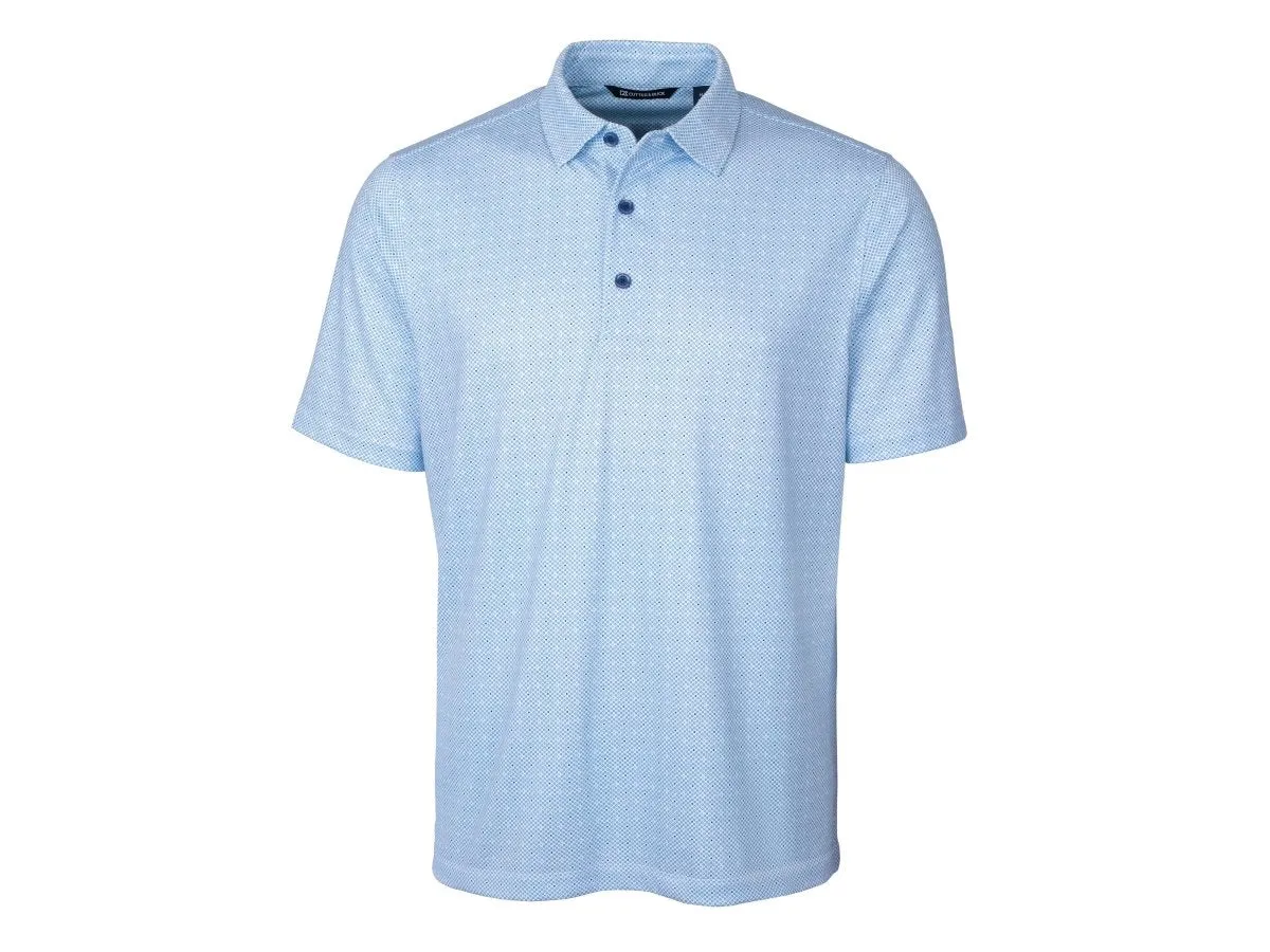 Cutter & Buck Mens Pike Double Dot Print Stretch Polo