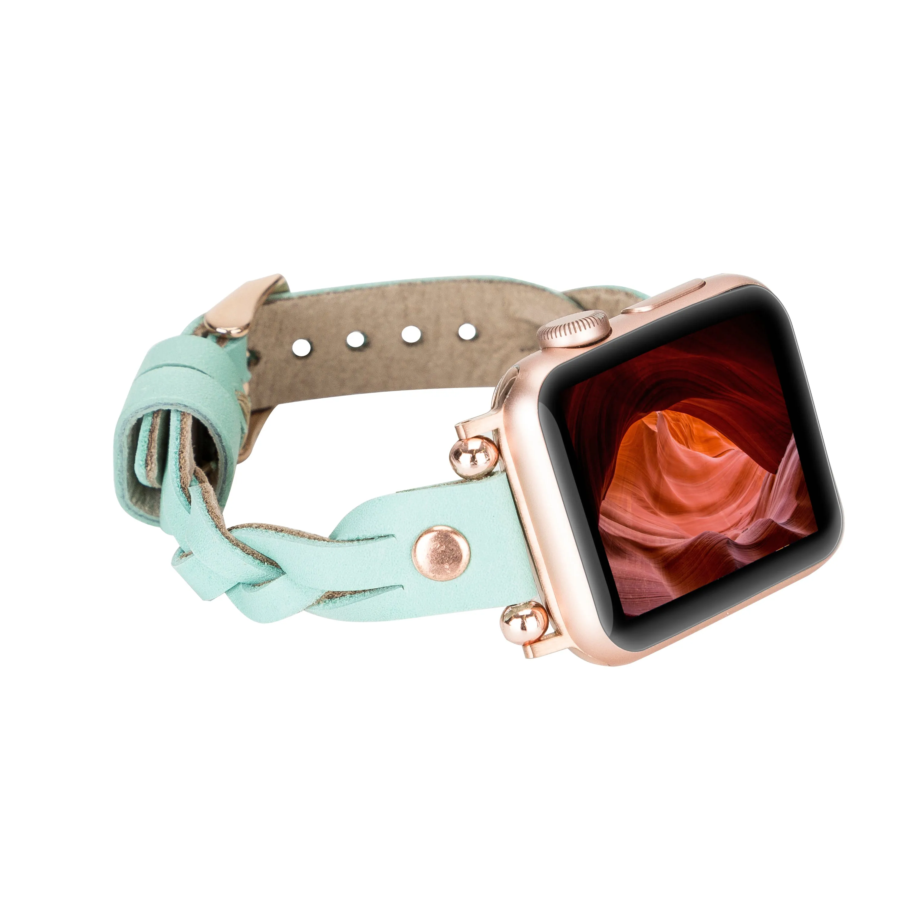 DelfiCase Sheffield Collection Leather Watch Band for Apple Watch & Fitbit / Sense