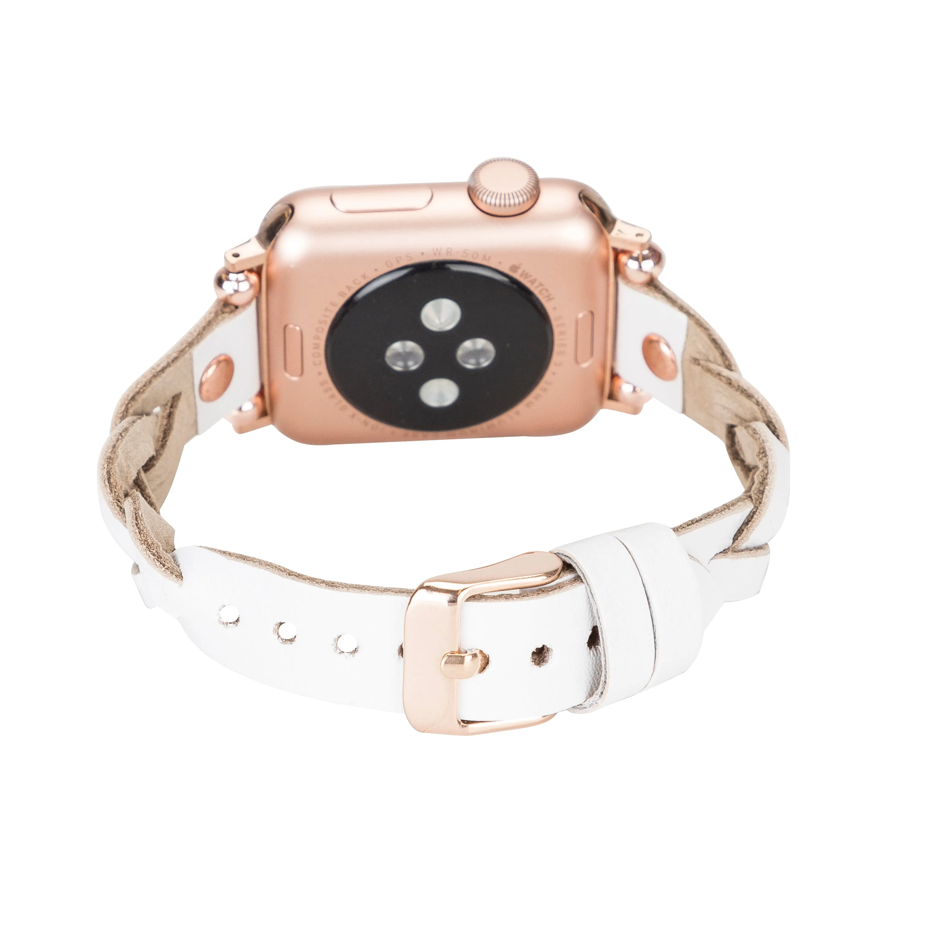 DelfiCase Sheffield Collection Leather Watch Band for Apple Watch & Fitbit / Sense