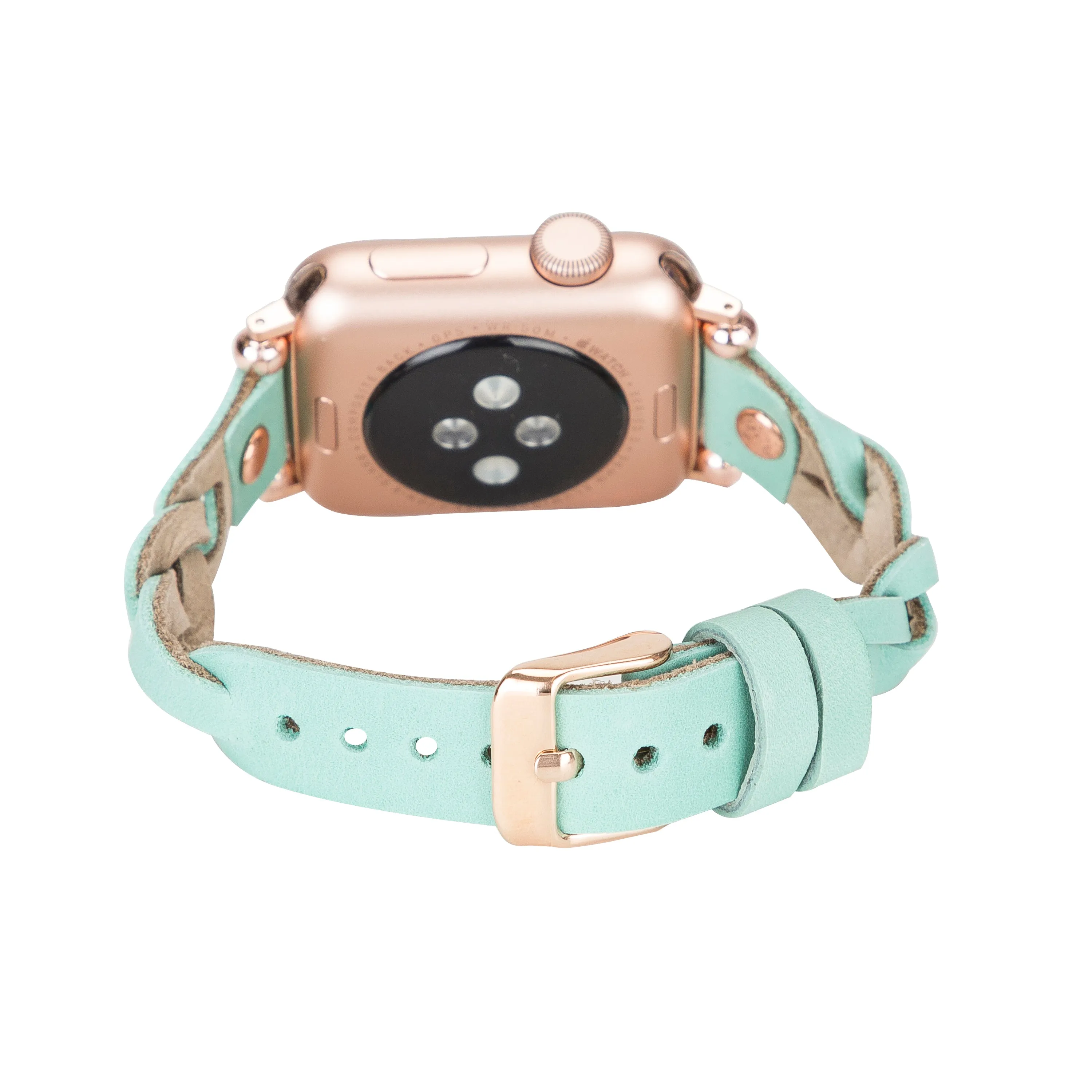 DelfiCase Sheffield Collection Leather Watch Band for Apple Watch & Fitbit / Sense