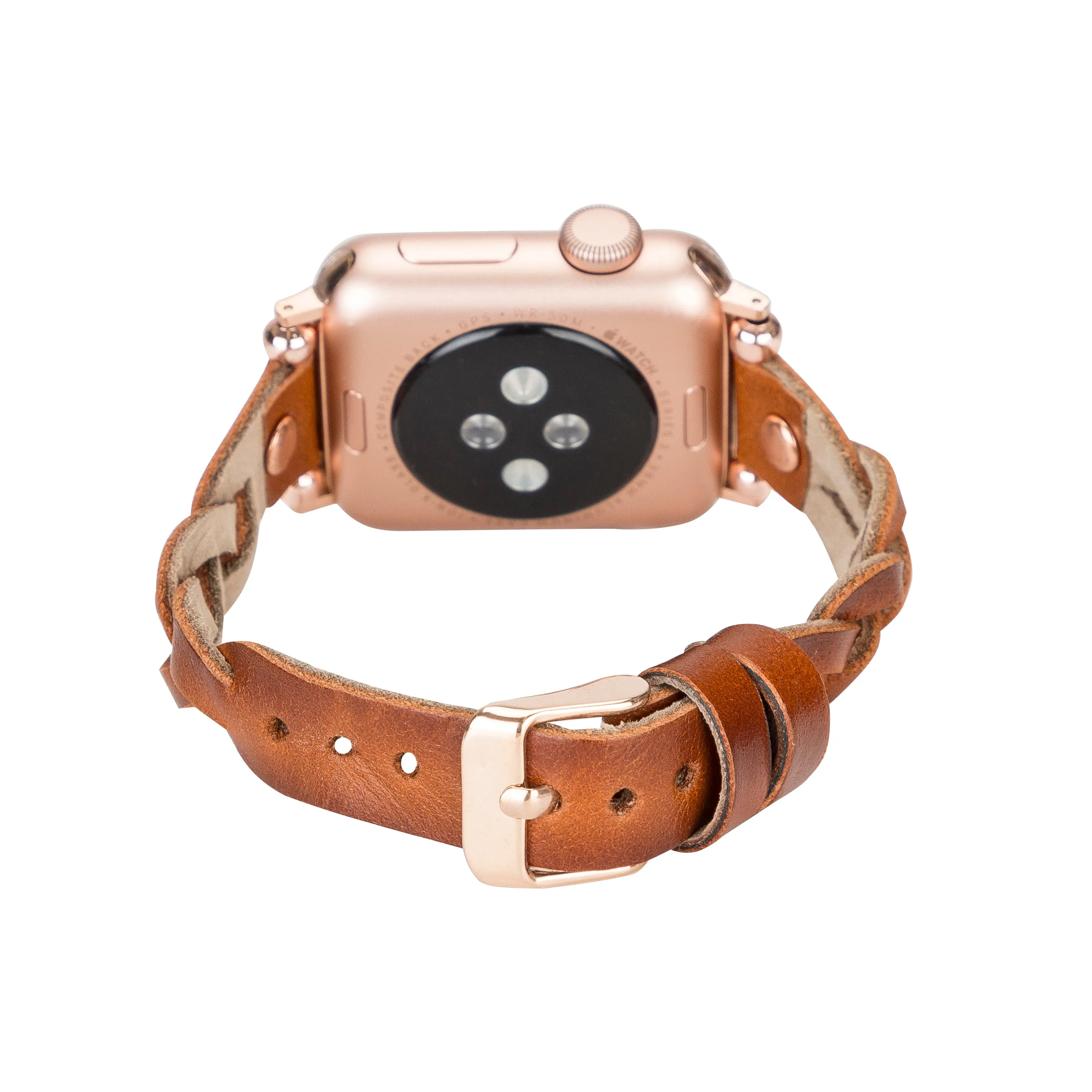 DelfiCase Sheffield Collection Leather Watch Band for Apple Watch & Fitbit / Sense
