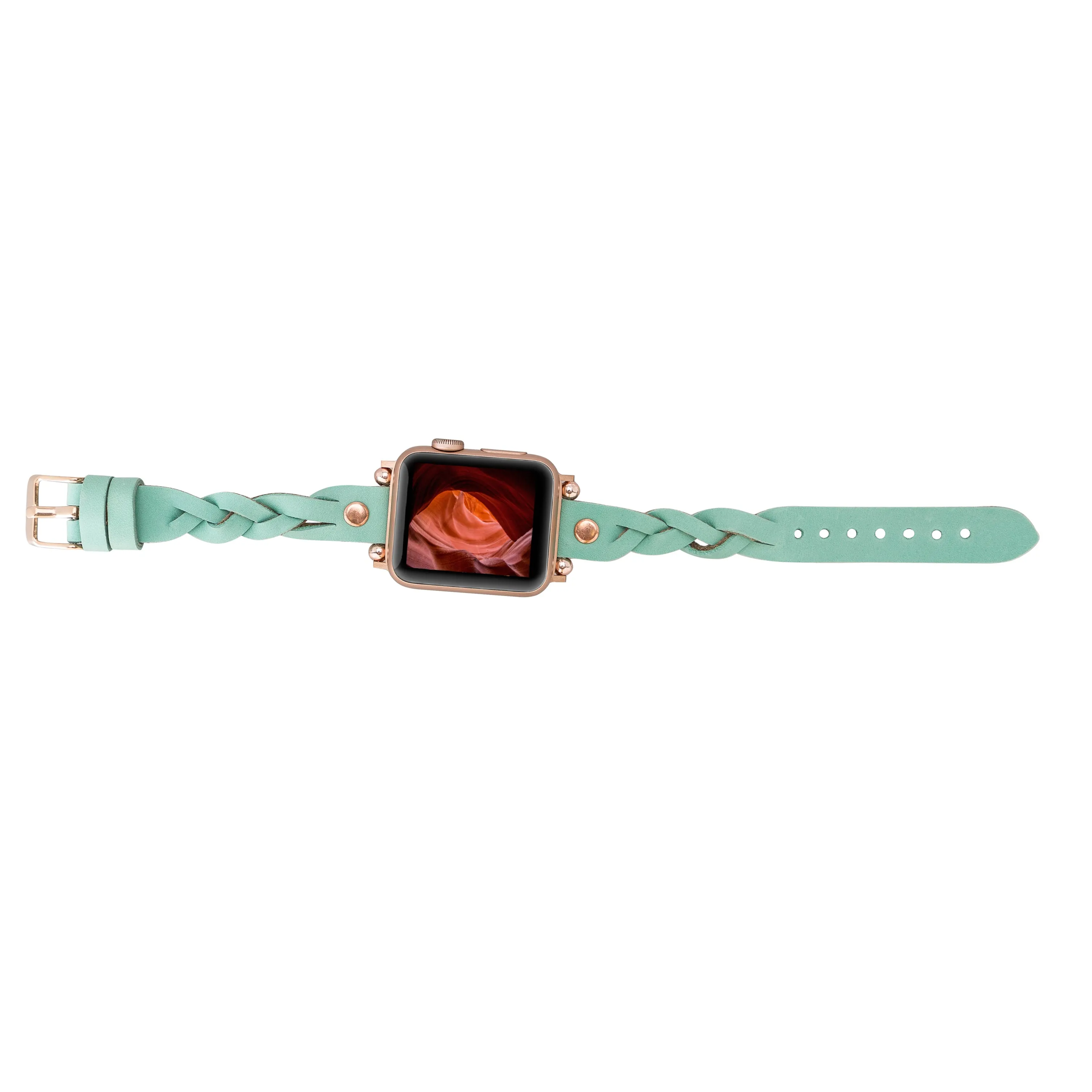 DelfiCase Sheffield Collection Leather Watch Band for Apple Watch & Fitbit / Sense
