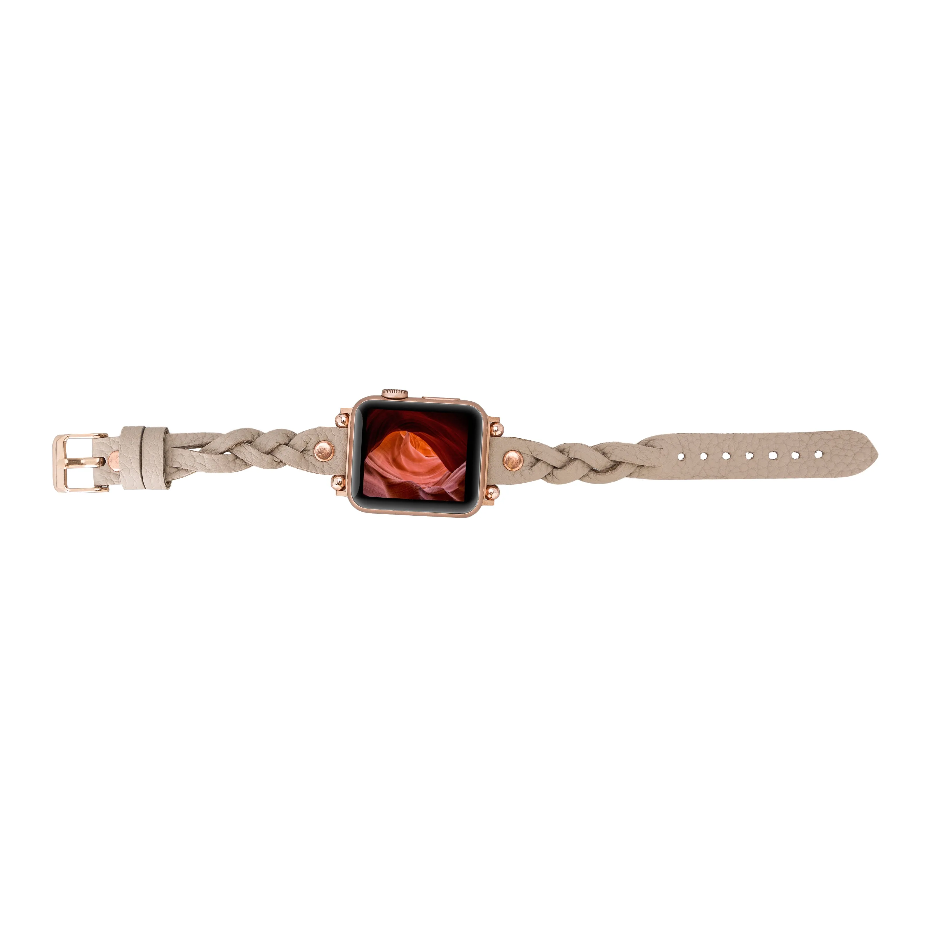 DelfiCase Sheffield Collection Leather Watch Band for Apple Watch & Fitbit / Sense