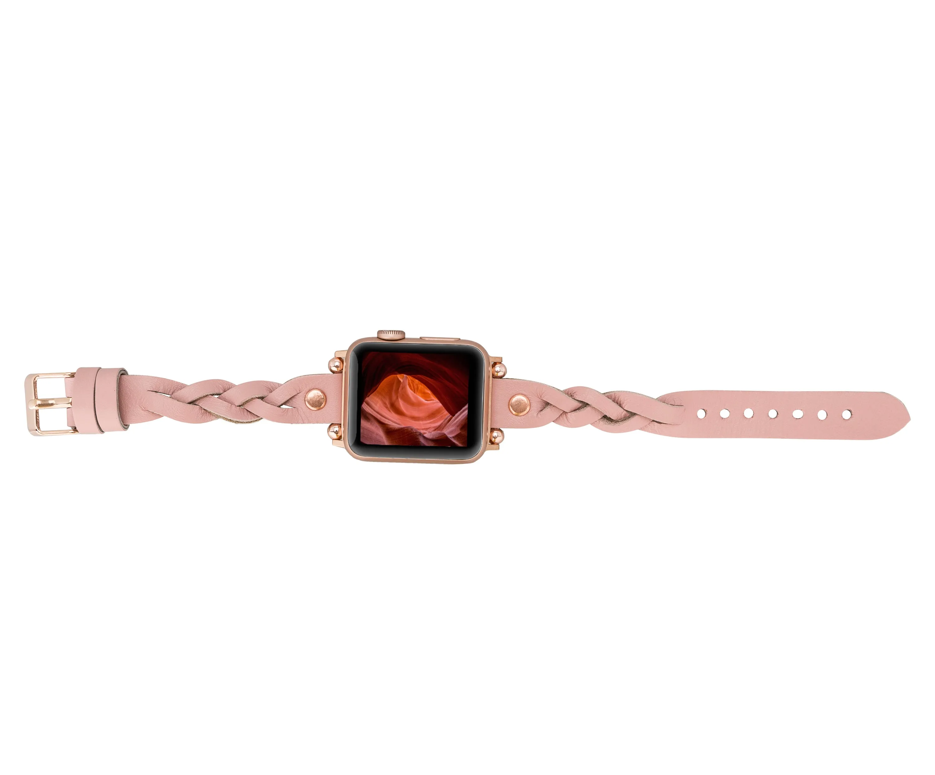 DelfiCase Sheffield Collection Leather Watch Band for Apple Watch & Fitbit / Sense
