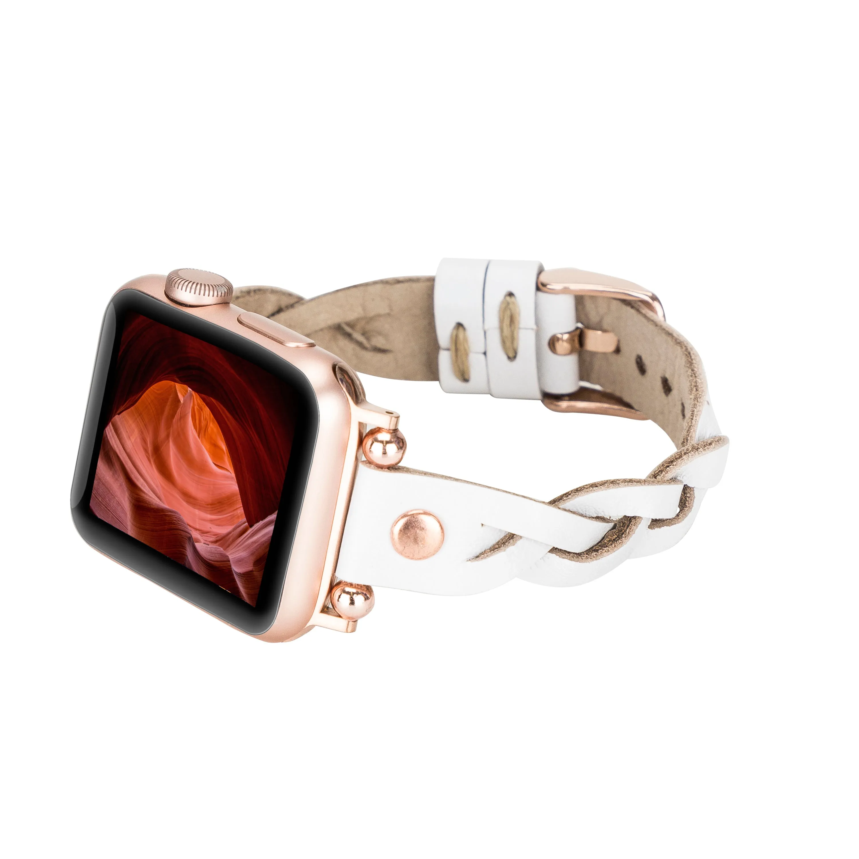 DelfiCase Sheffield Collection Leather Watch Band for Apple Watch & Fitbit / Sense