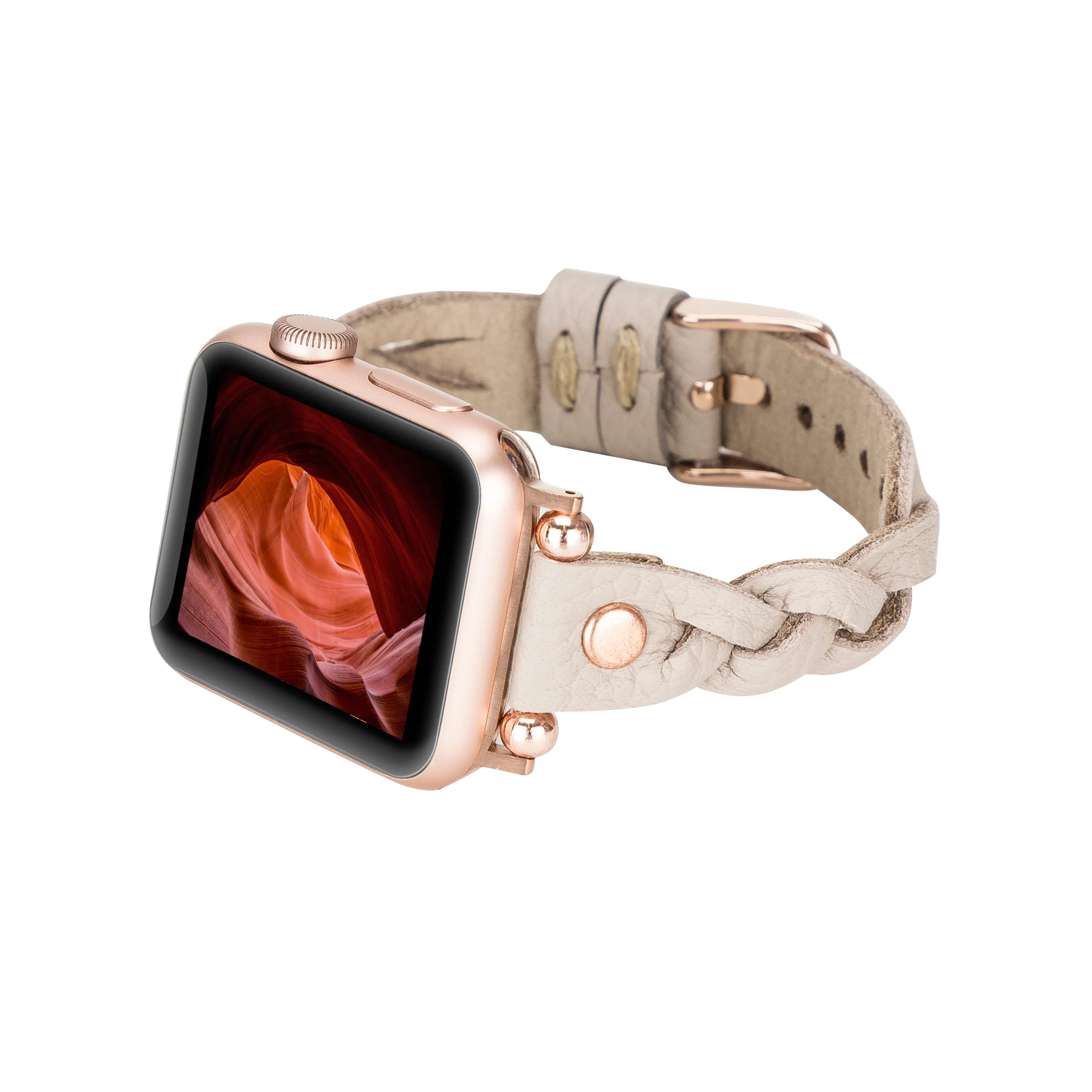 DelfiCase Sheffield Collection Leather Watch Band for Apple Watch & Fitbit / Sense