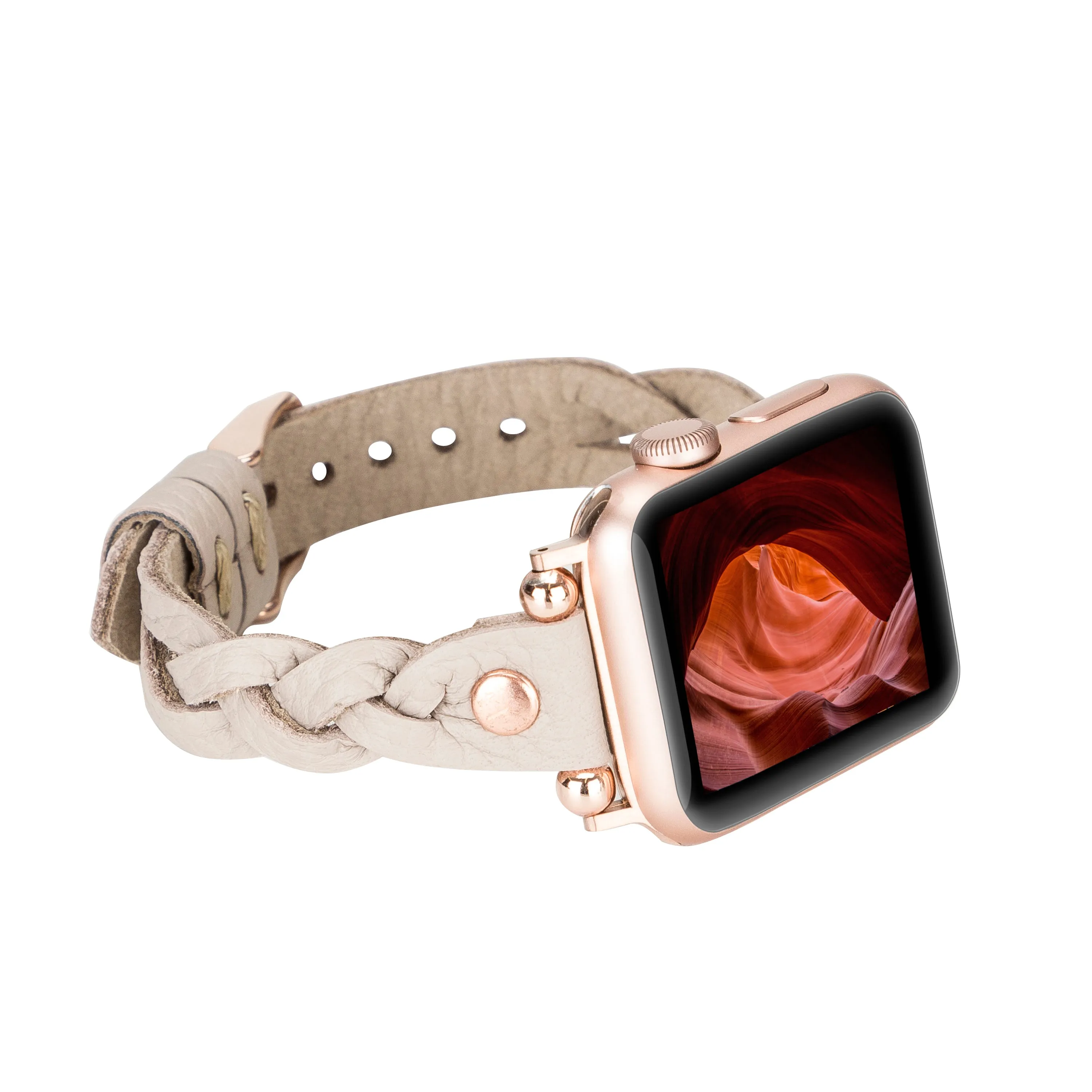 DelfiCase Sheffield Collection Leather Watch Band for Apple Watch & Fitbit / Sense