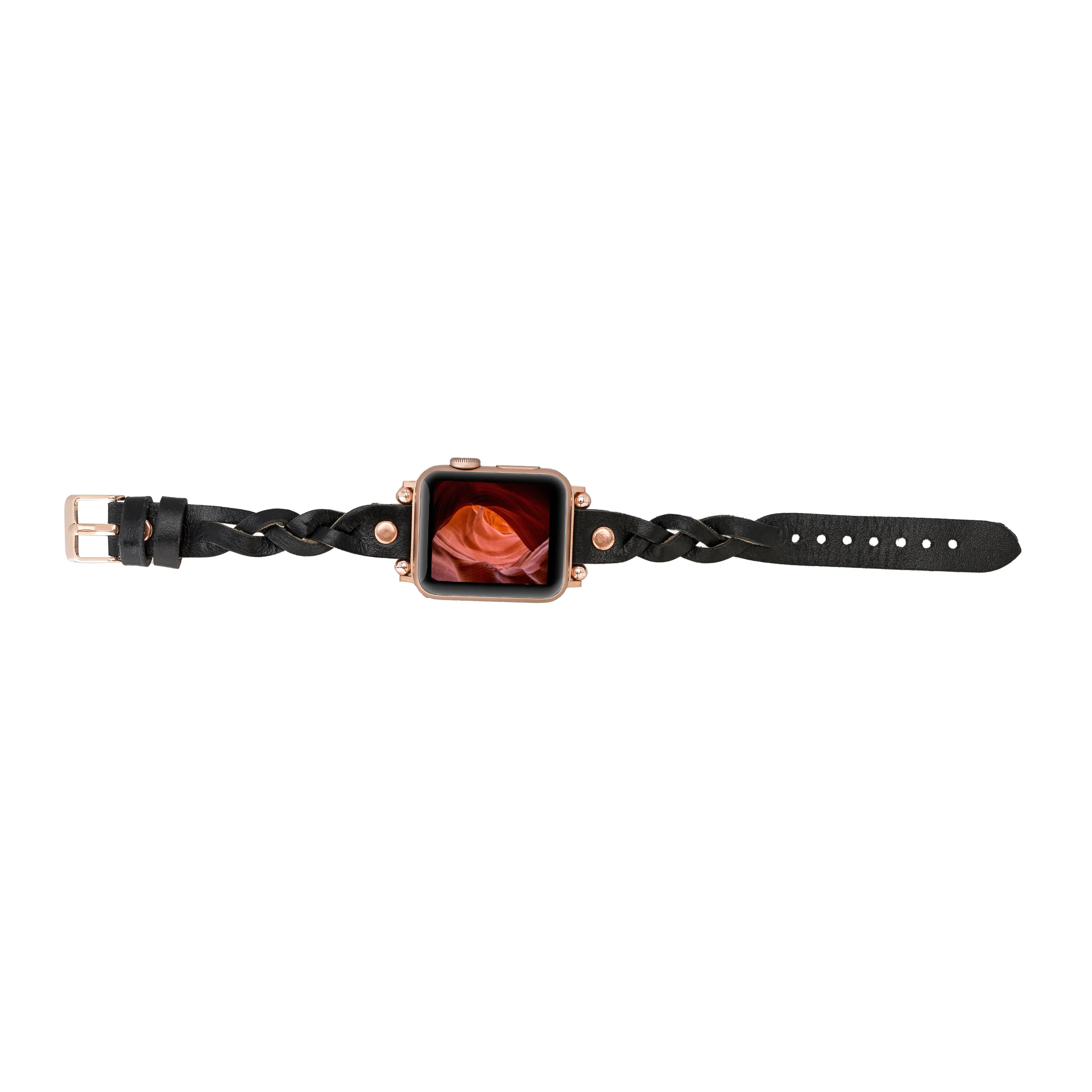 DelfiCase Sheffield Collection Leather Watch Band for Apple Watch & Fitbit / Sense