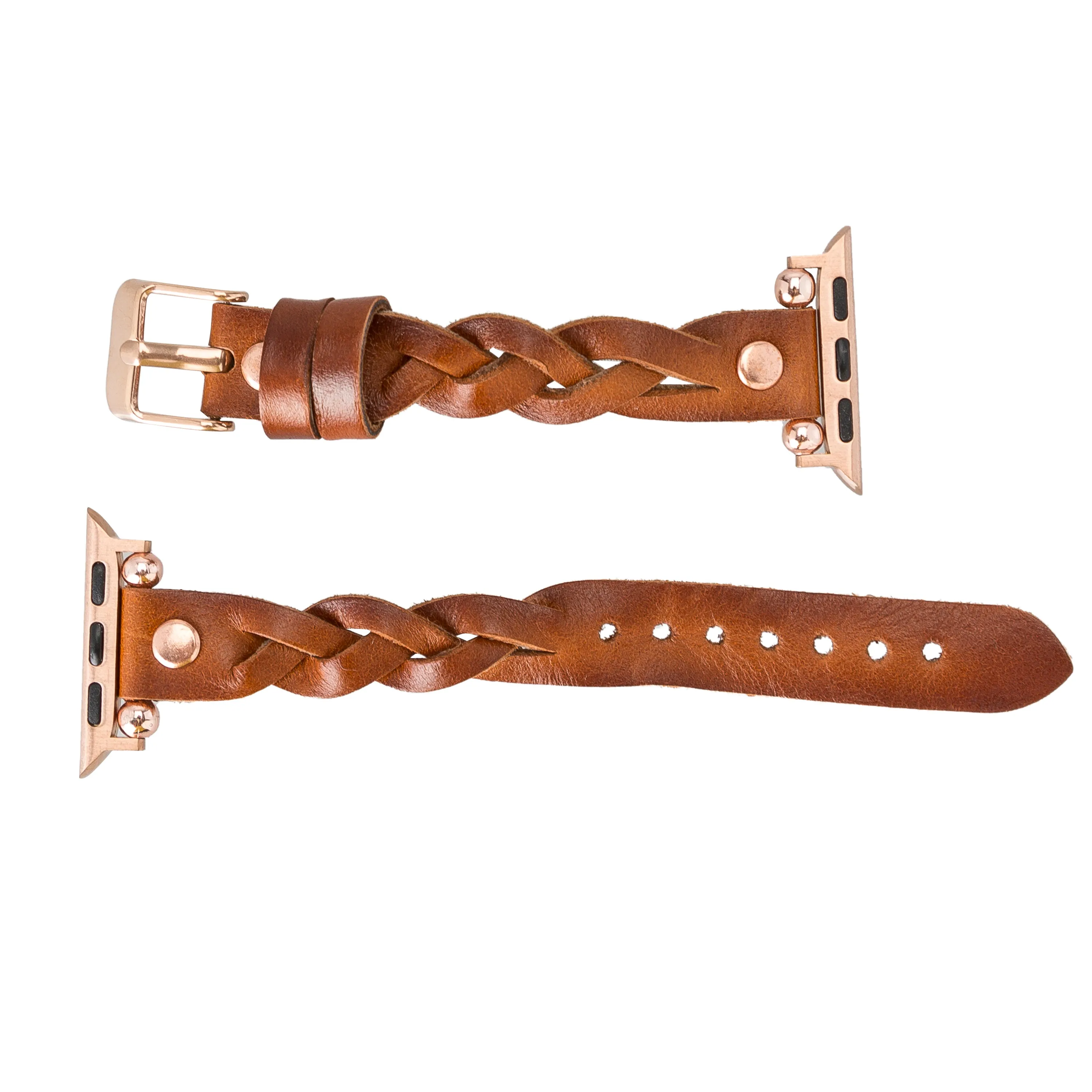 DelfiCase Sheffield Collection Leather Watch Band for Apple Watch & Fitbit / Sense