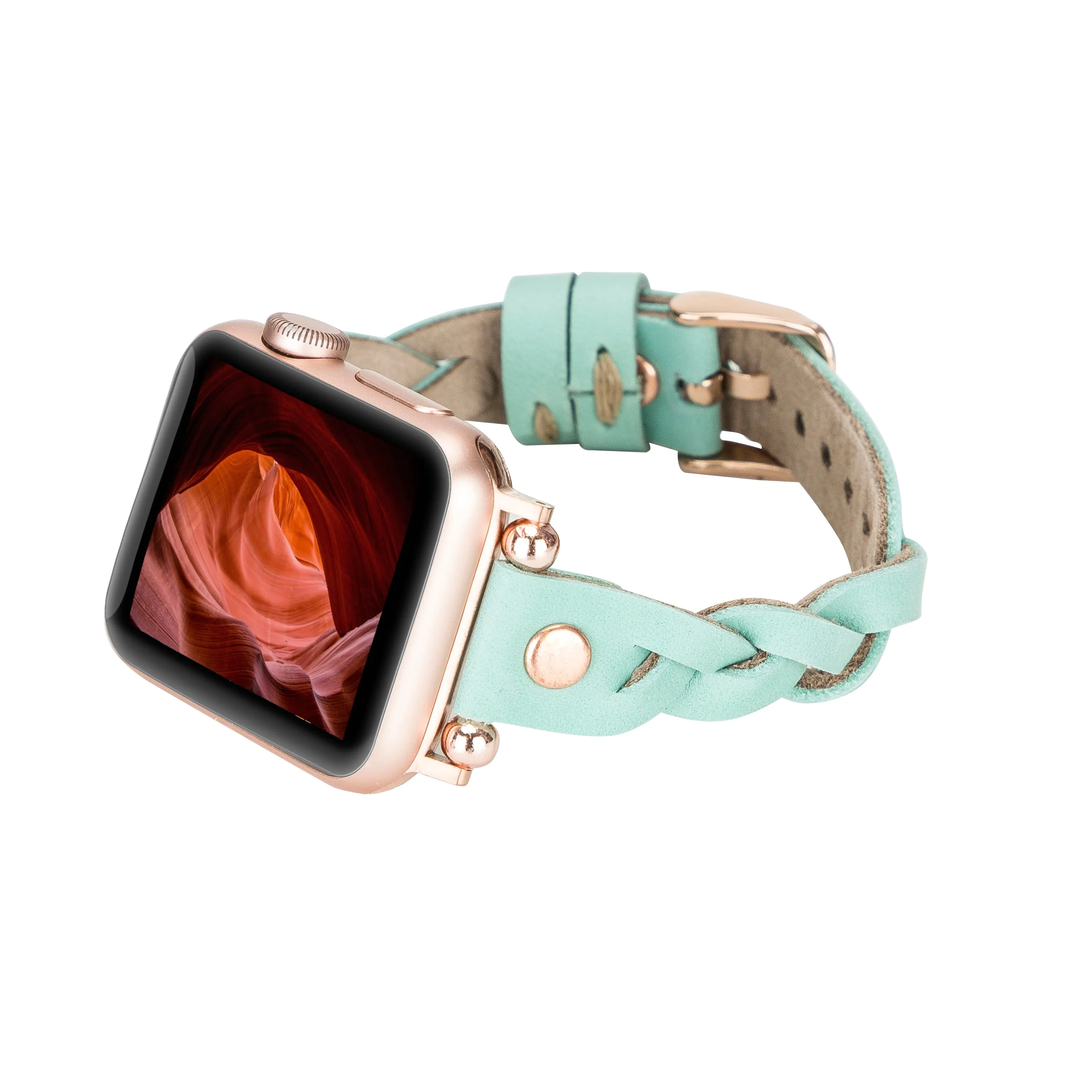DelfiCase Sheffield Collection Leather Watch Band for Apple Watch & Fitbit / Sense