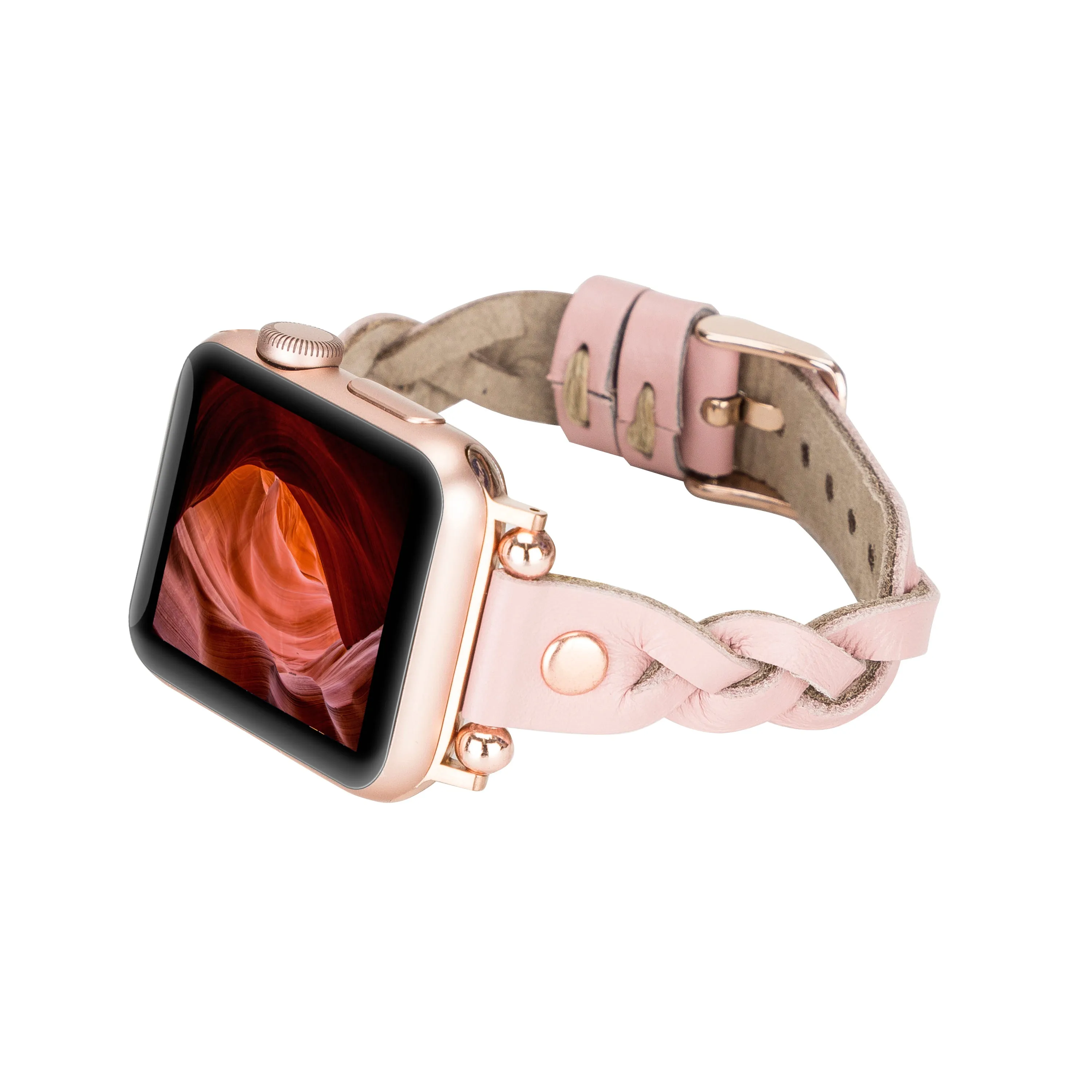 DelfiCase Sheffield Collection Leather Watch Band for Apple Watch & Fitbit / Sense