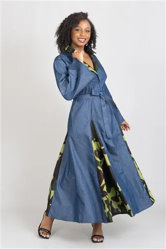 Denim Camouflage Dress