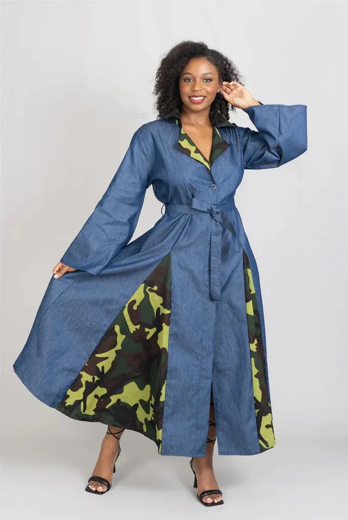 Denim Camouflage Dress