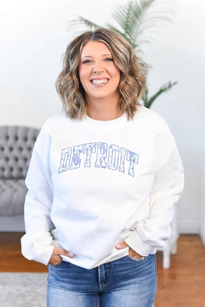 Detroit Porcelain Floral Crewneck Sweatshirt
