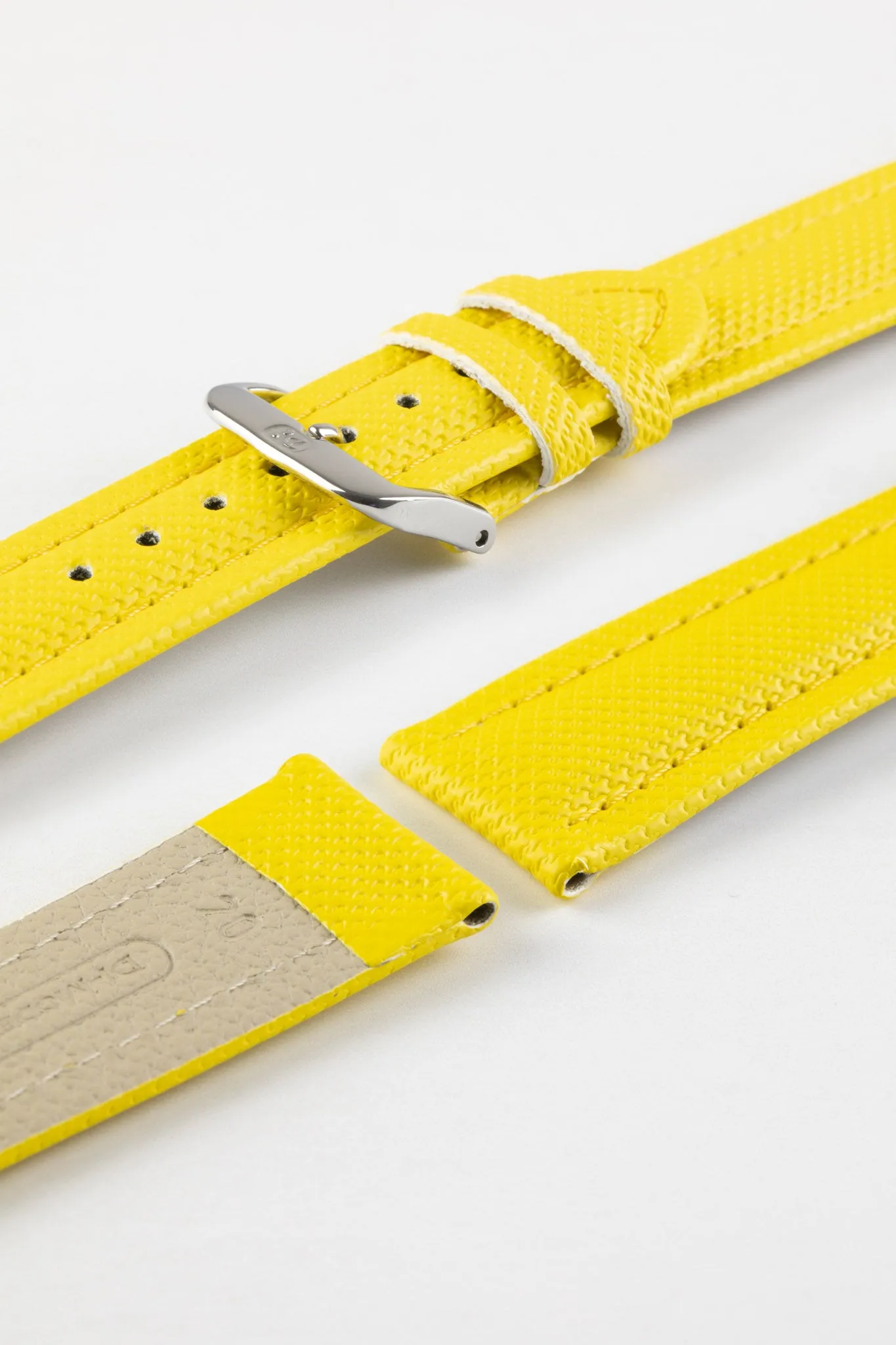 Di-Modell TRAVELLER PU Nylon Waterproof Watch Strap in YELLOW