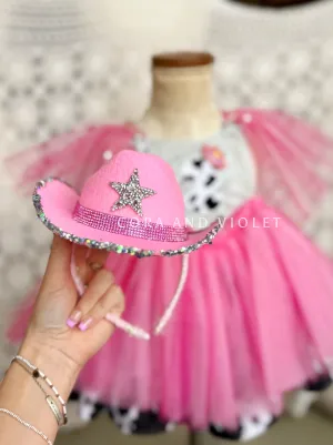 disco cowgirl hat headband