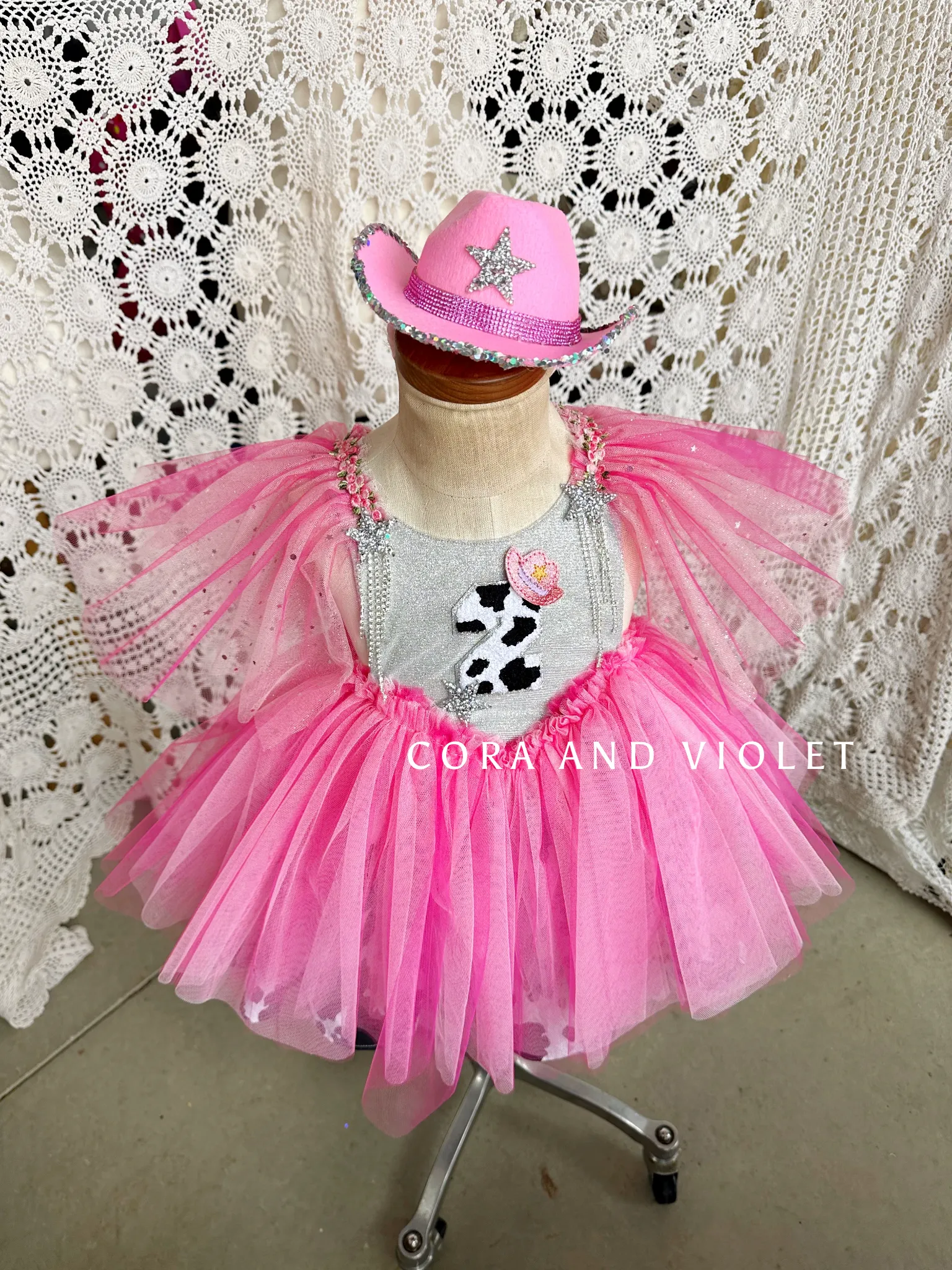 disco cowgirl hat headband
