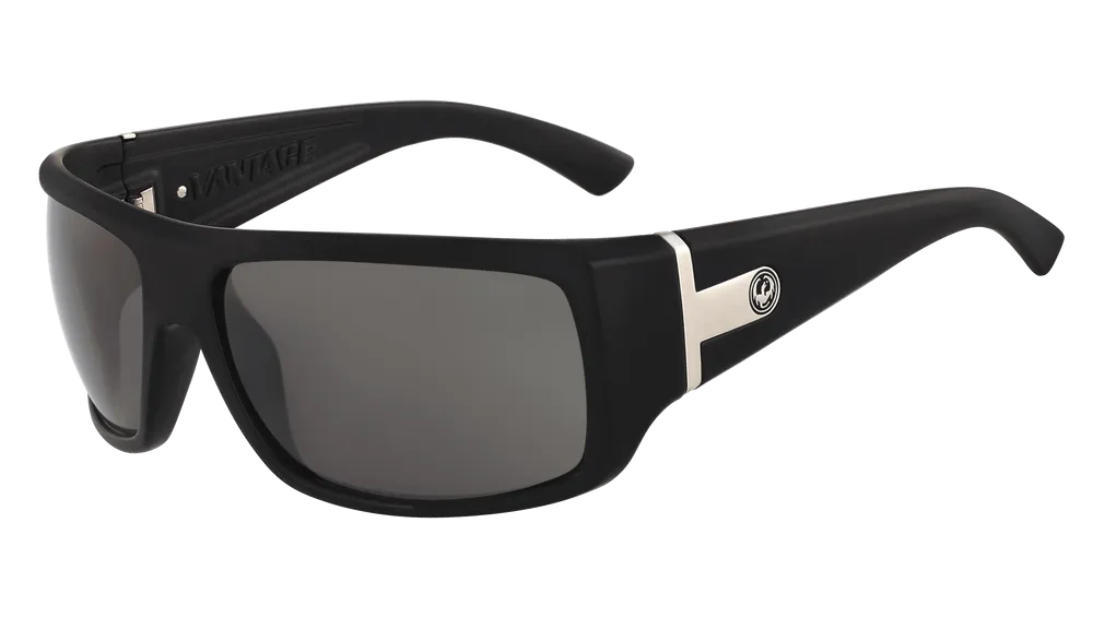 Dragon Vantage LL Sunglasses - Shiny Black Lumalens Smoke