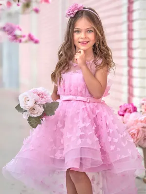 Dreaming With Fairies Pink Butterfly Tulle Dress