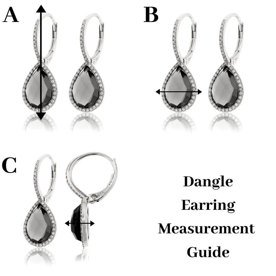 Emerald & Diamond Dangle Style Earrings