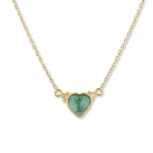 Emerald and Diamond SLOANE LOVE necklace