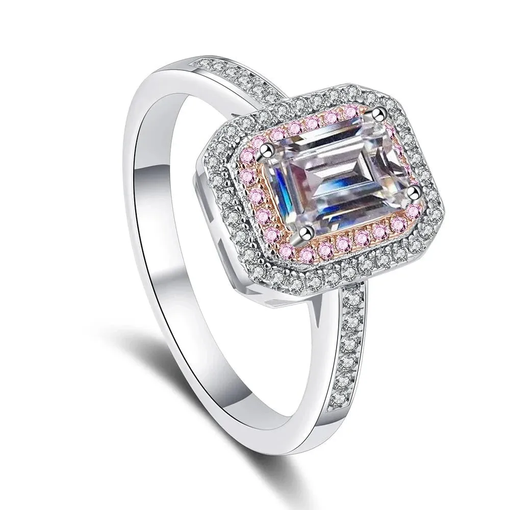 Emerald Cut Diamond Double Halo Jewelry