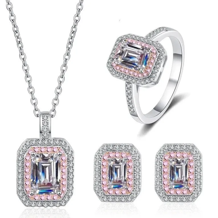 Emerald Cut Diamond Double Halo Jewelry