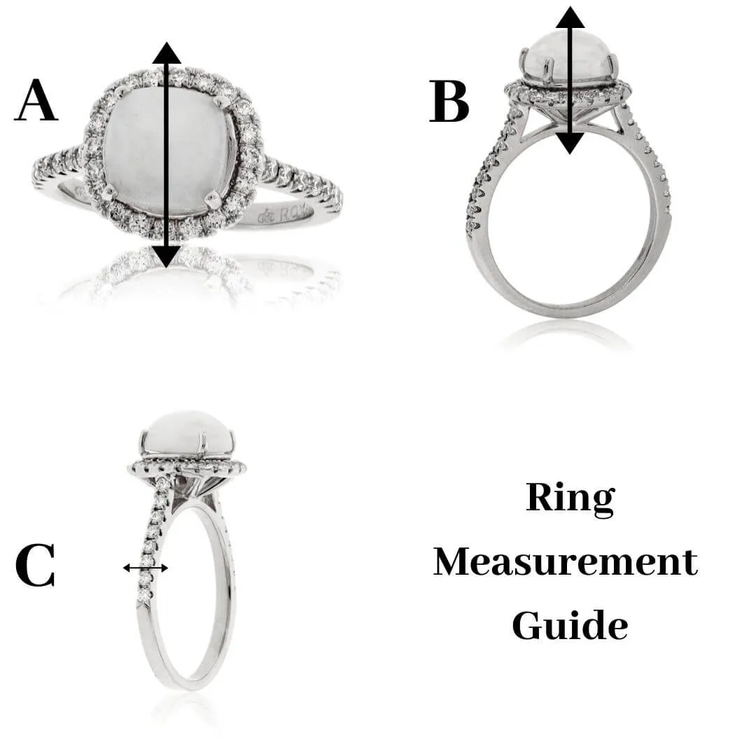 Emerald-Cut Emerald & Diamond Halo Ring