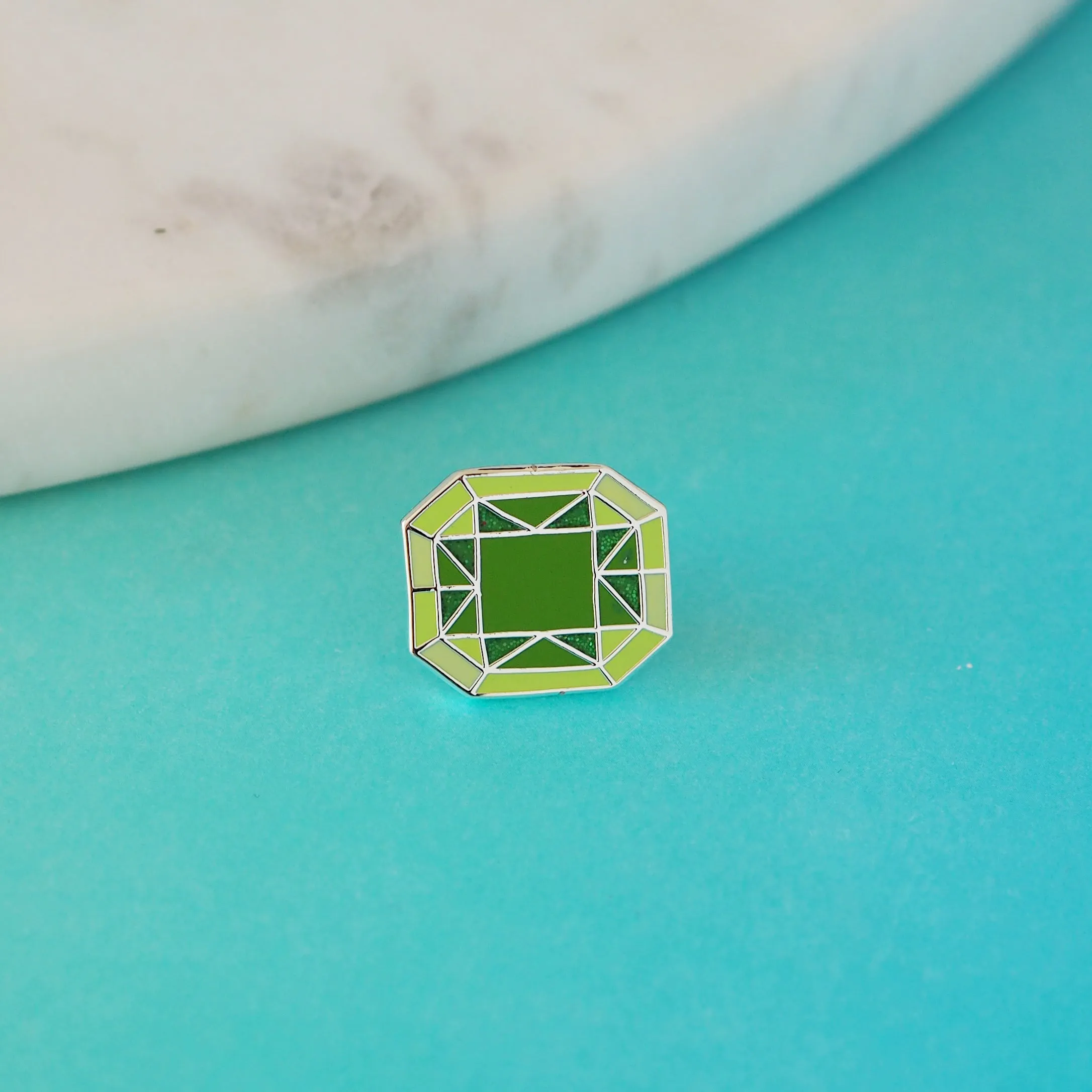 Emerald Enamel Pin