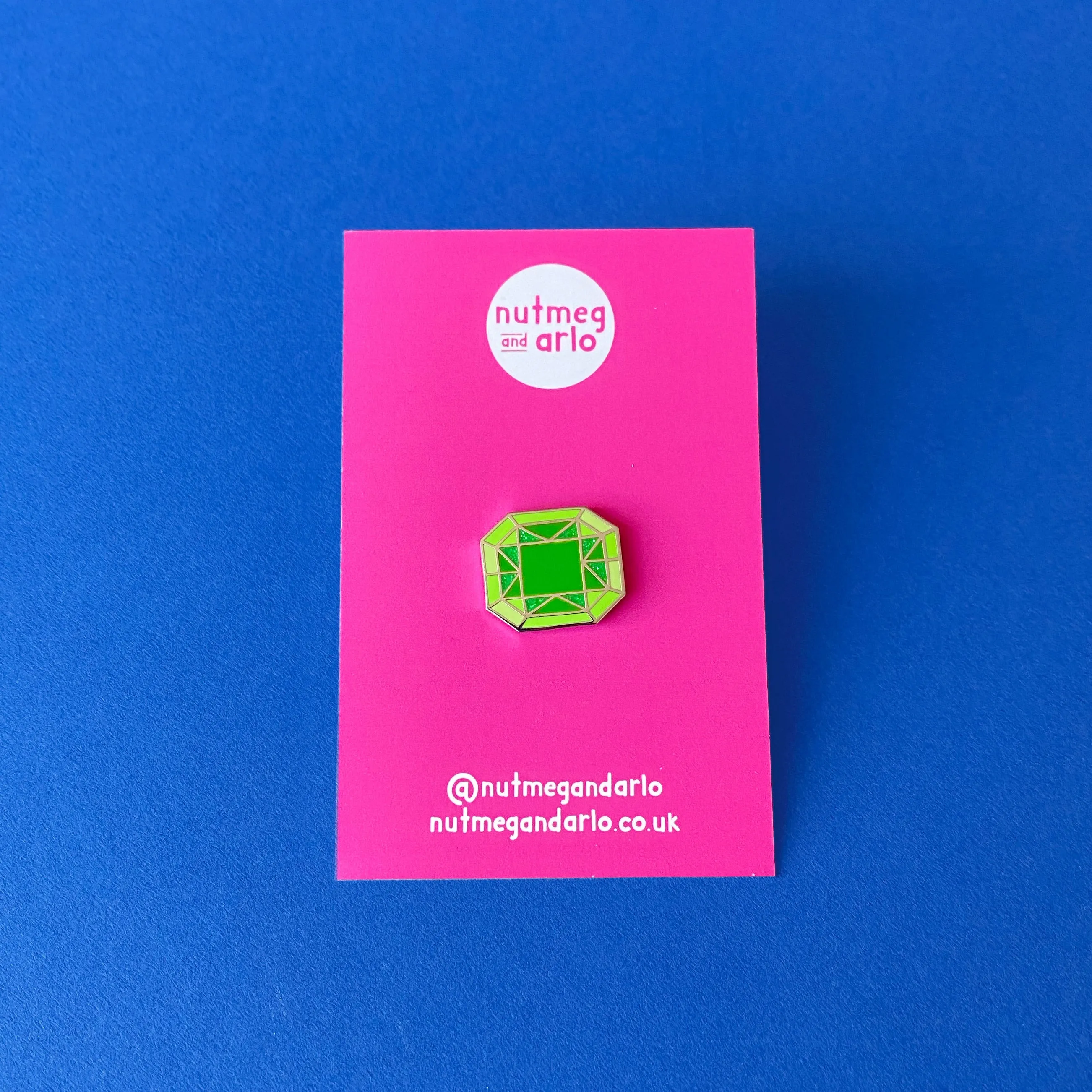 Emerald Enamel Pin